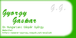 gyorgy gaspar business card