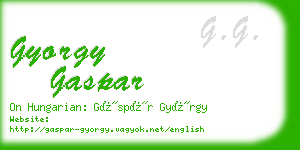 gyorgy gaspar business card